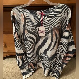 NWT ZEBRA PRINT SWEATER